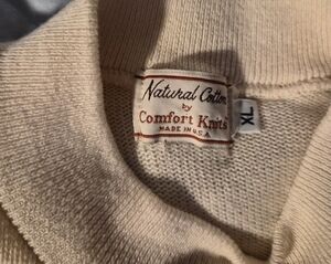Natural Cotton Men's Sweater - Cream